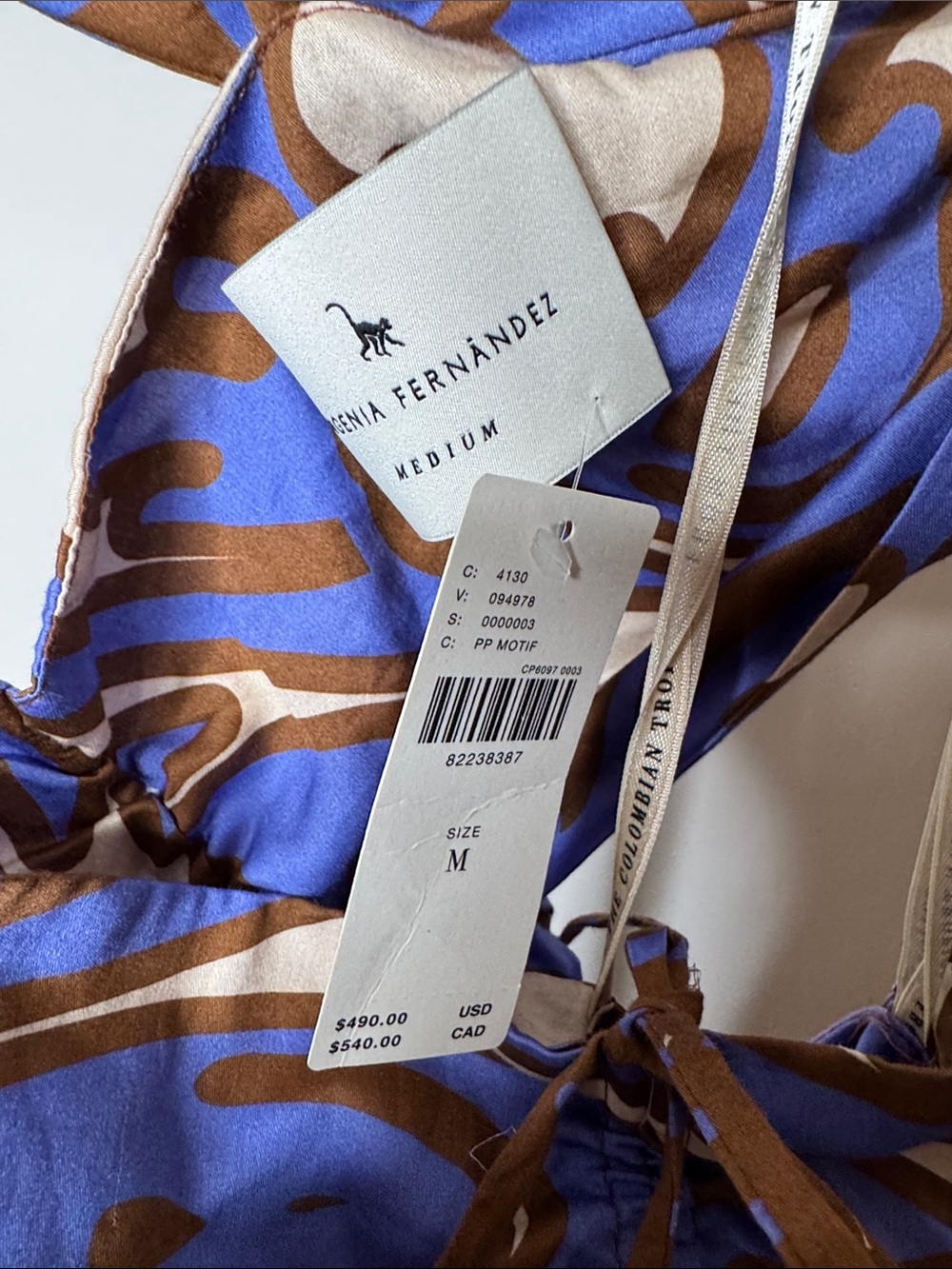 Anthropologie Purple and Cream Swirl Maxi Dress - Picture 2 of 9